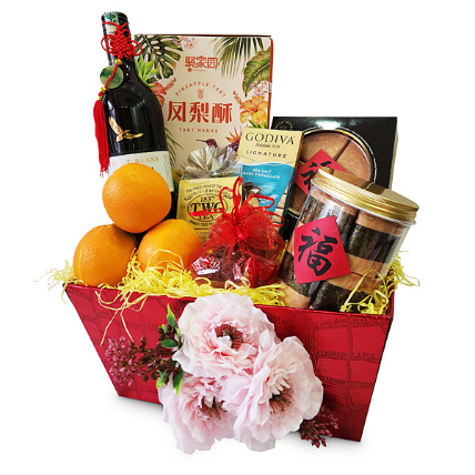Gardenia Oriental Basket Hamper: Chinese New Year Gifts